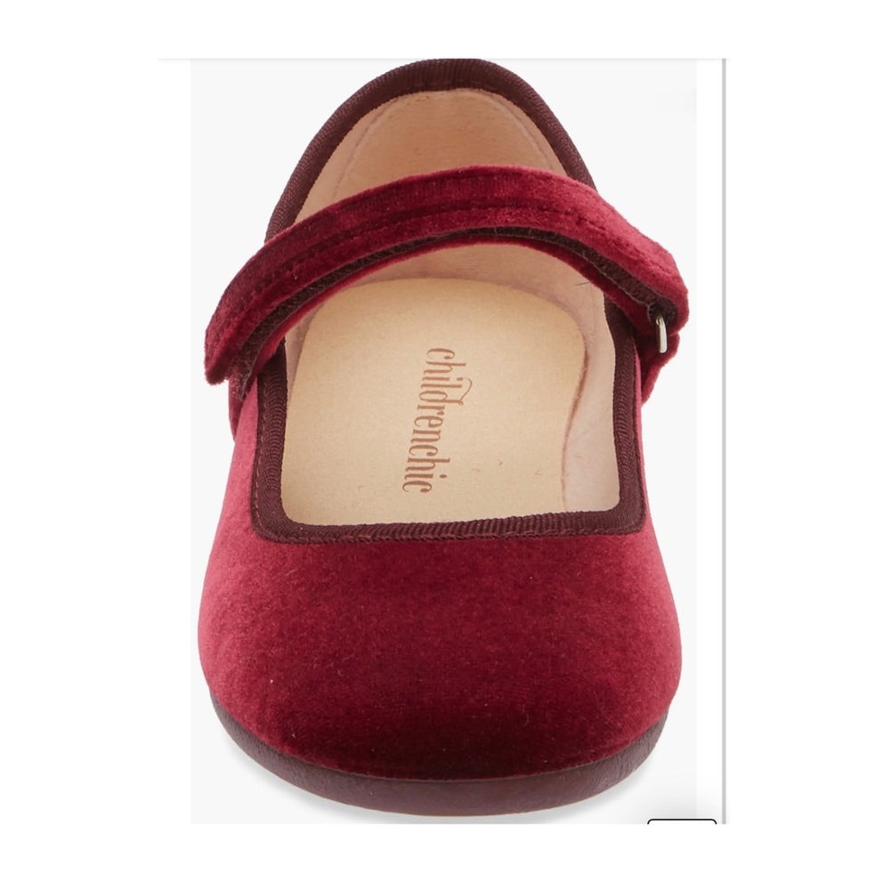 Girl’s Size 3 US (EU 34) Burgundy Mary Jane Shoes With Adjustable Strap - Picture 8 of 11